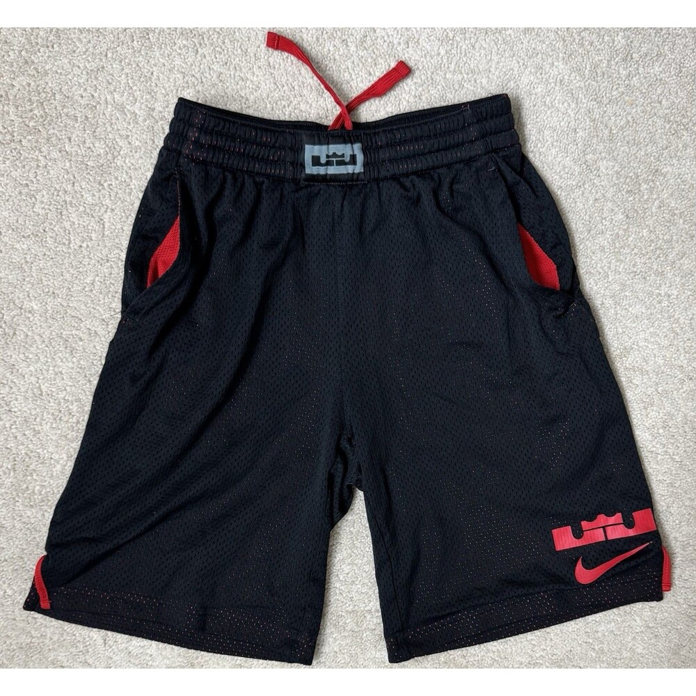 Nike LeBron James Boys YLG Black/Red Athletic Shorts